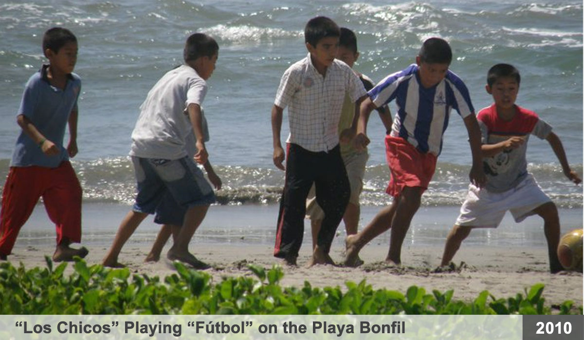 "Los Chico" Playing "Fútbol" on Playa Bonfil - Marsh Children's Home Event