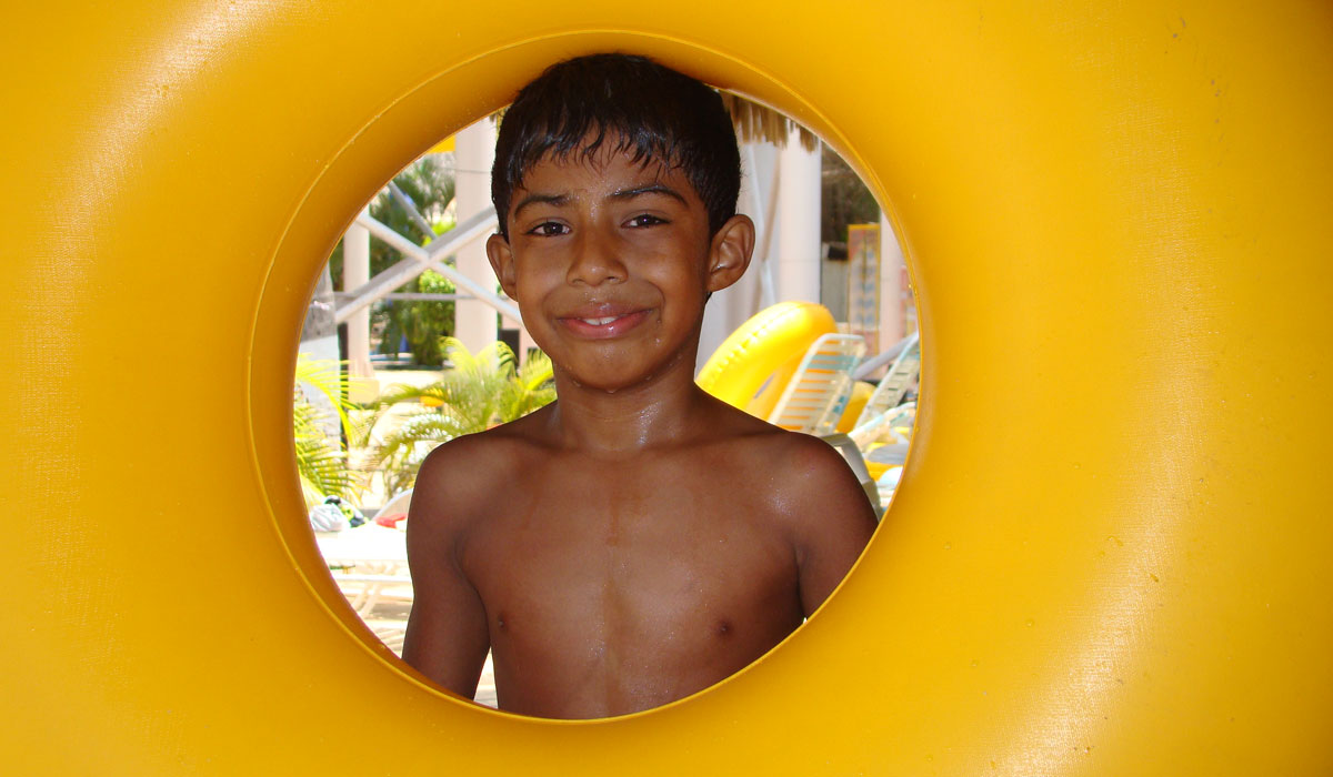 Nino Yellow Intertube at Cici's Waterpark in Acapulco - Marsh Children's Home Event