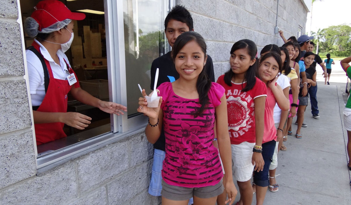 Ninos enjoying Ice Cream at Costco - Marsh Children's Home Event